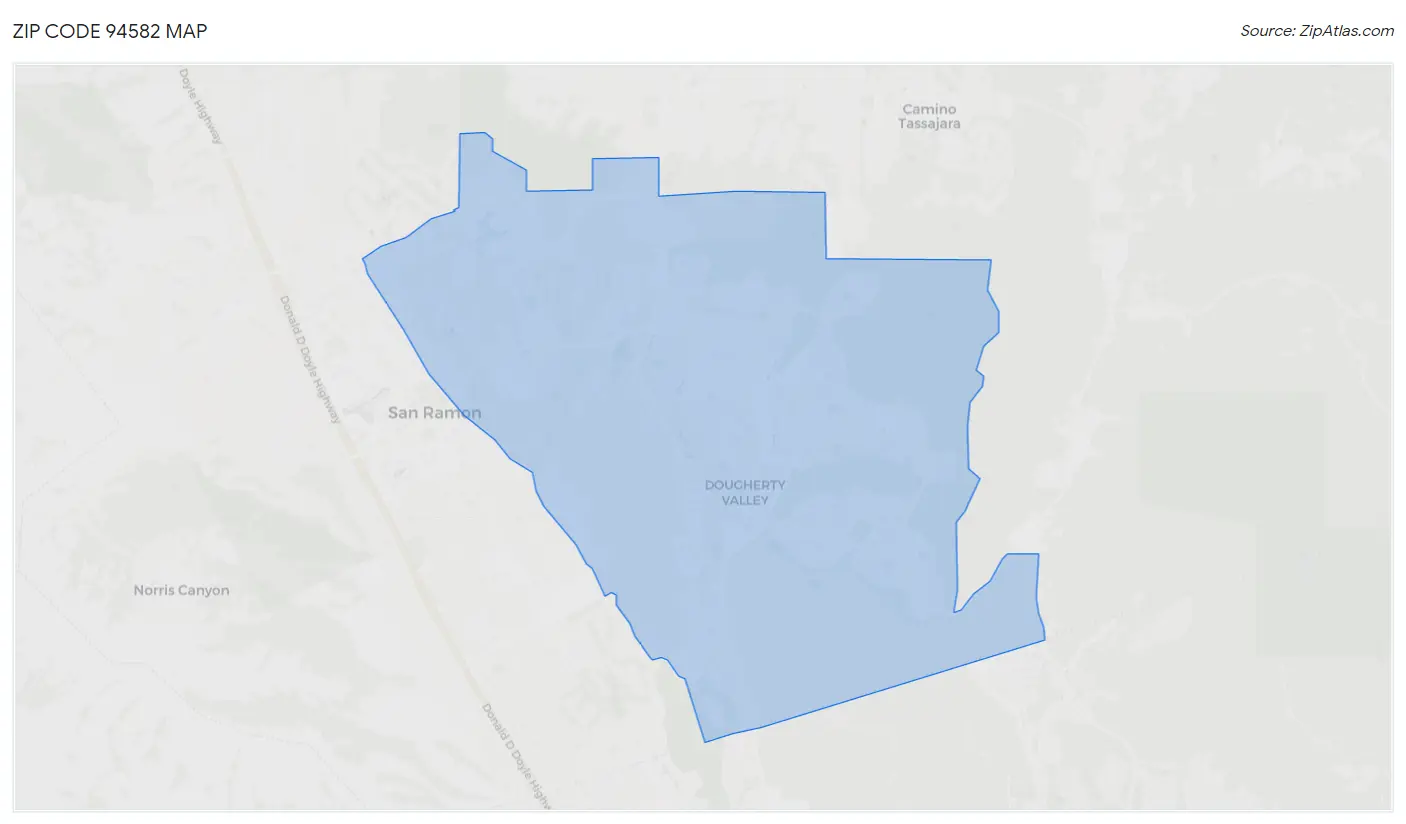 Zip Code 94582 Map