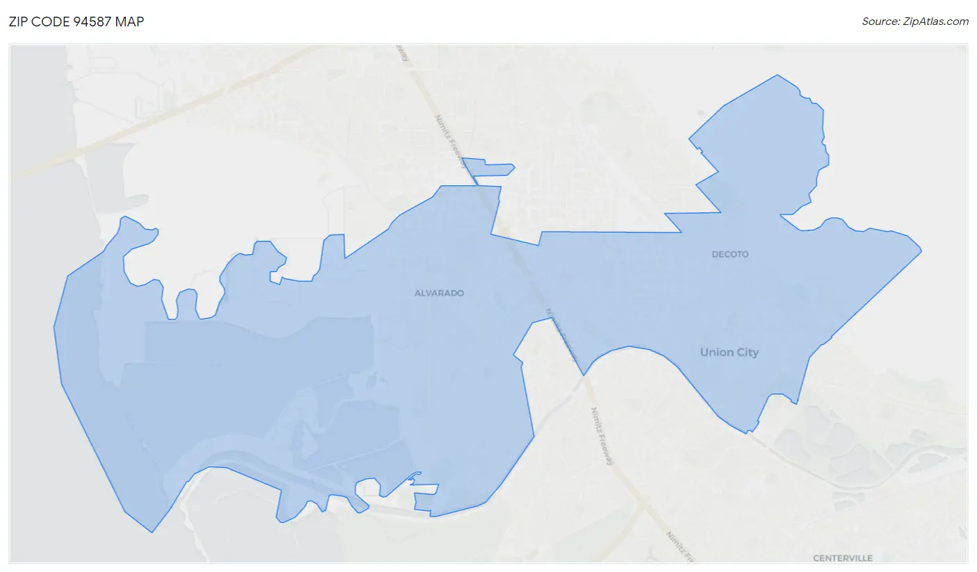 Zip Code 94587 Map