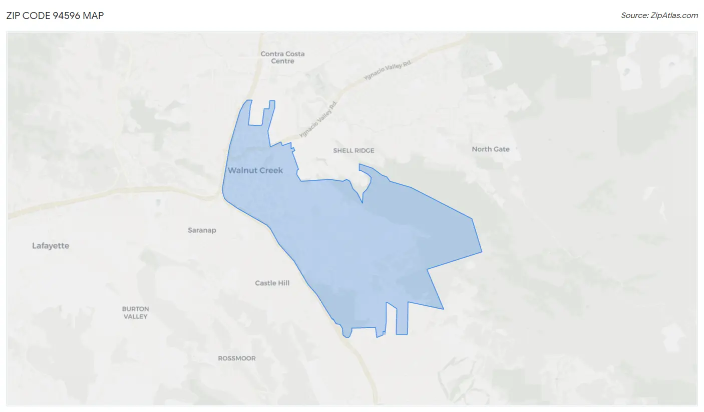 Zip Code 94596 Map