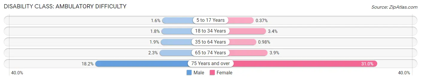 Disability in Zip Code 94941: <span>Ambulatory Difficulty</span>