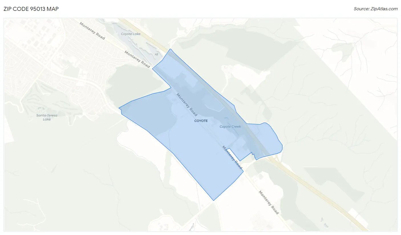 Zip Code 95013 Map