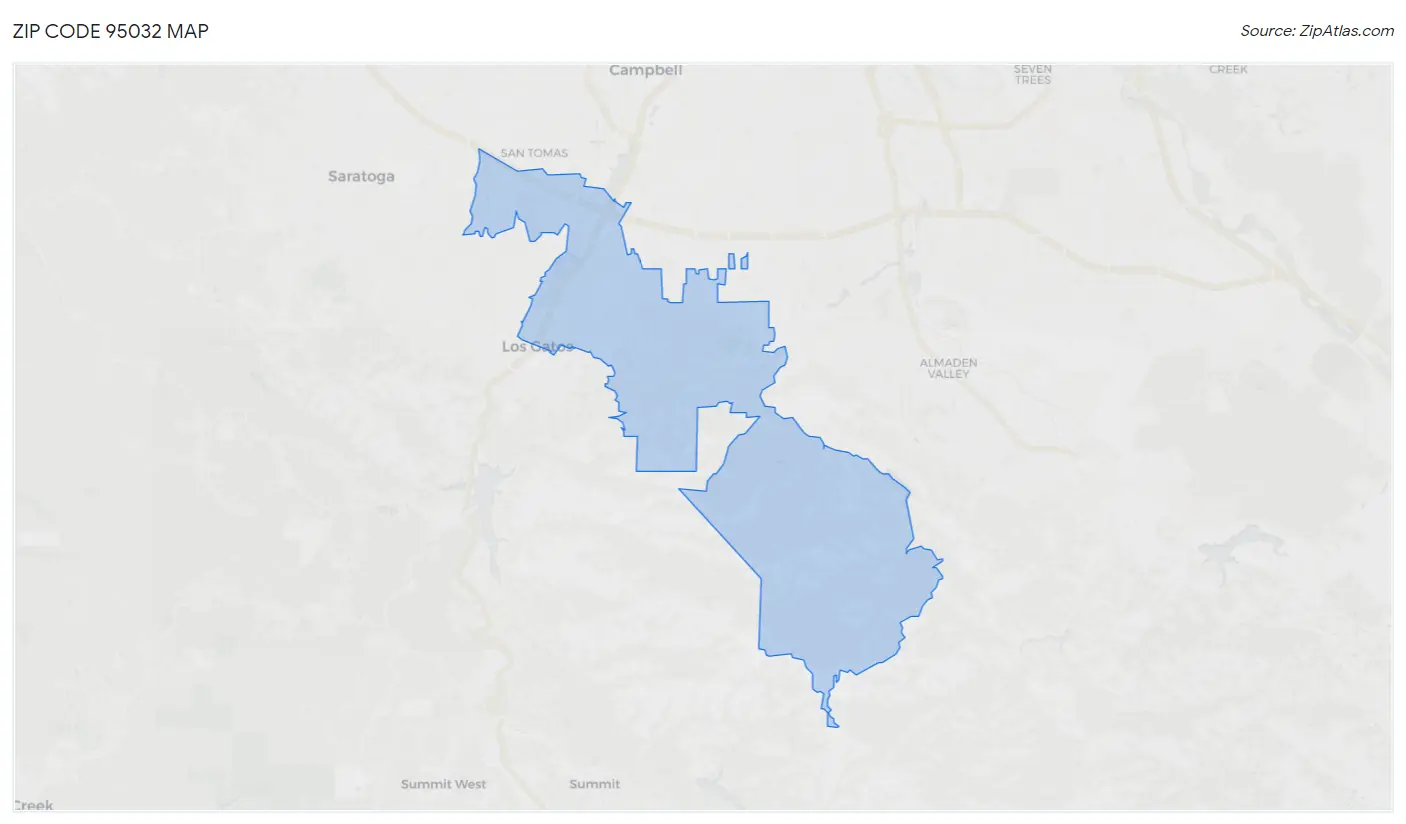 Zip Code 95032 Map