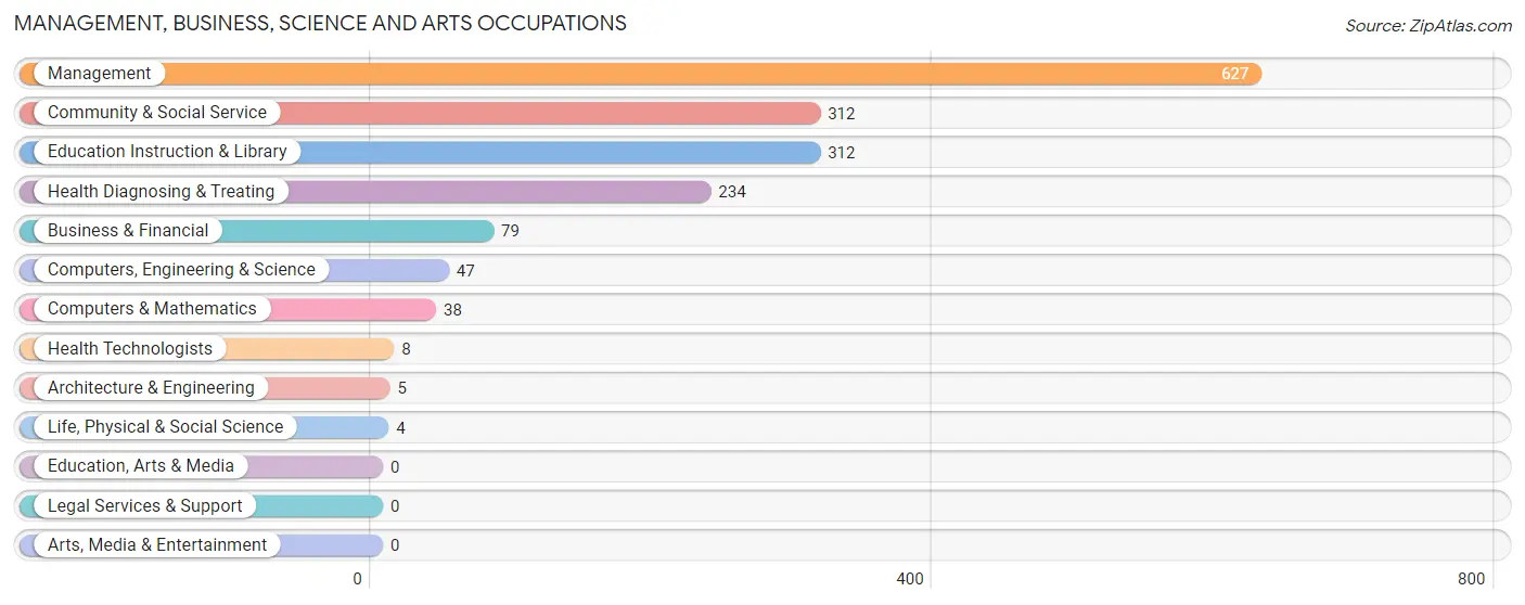 Management, Business, Science and Arts Occupations in Zip Code 95315