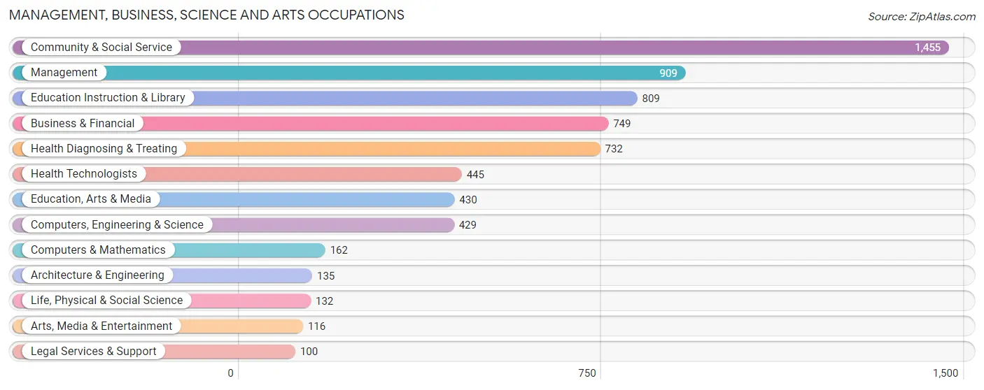 Management, Business, Science and Arts Occupations in Zip Code 95370