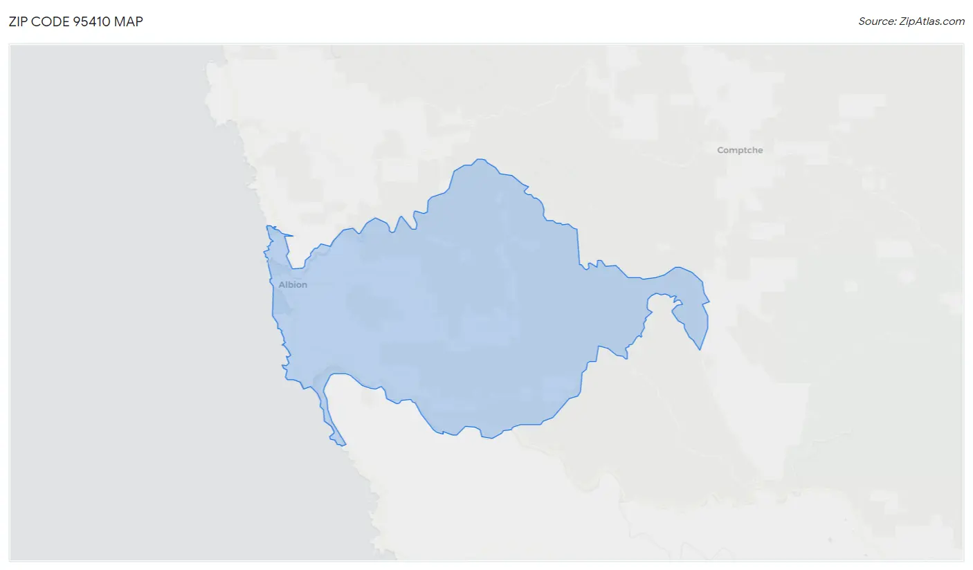 Zip Code 95410 Map