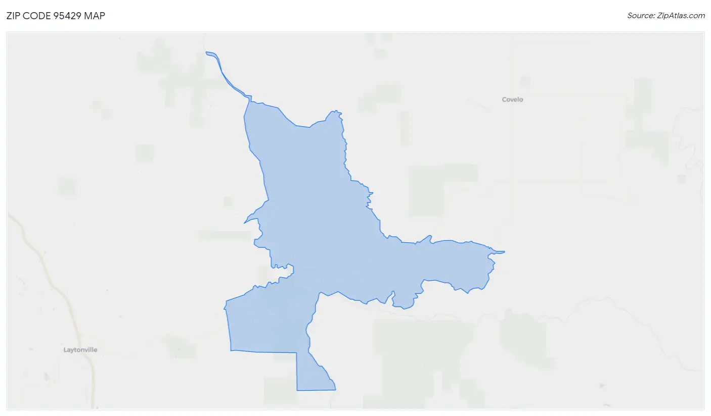 Zip Code 95429 Map