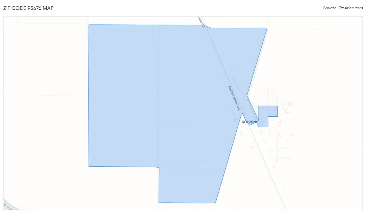 Zip Code 95676 Map