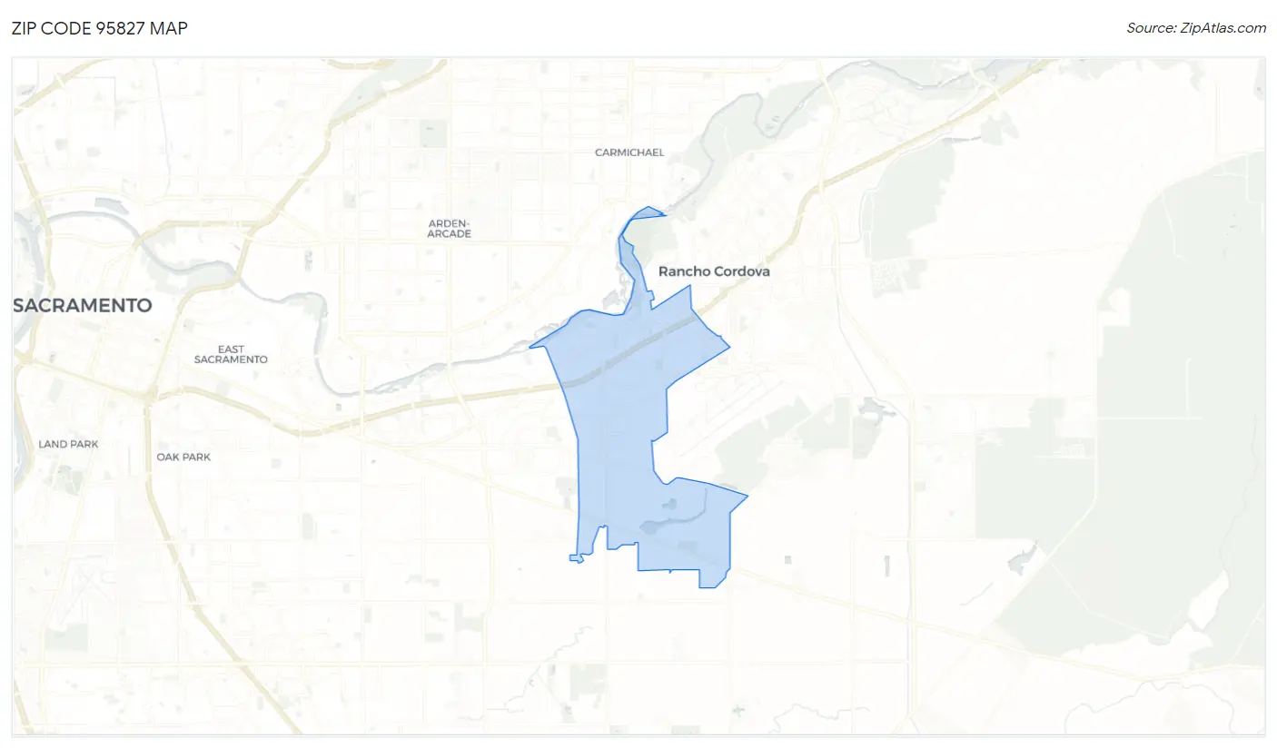 Zip Code 95827 Map