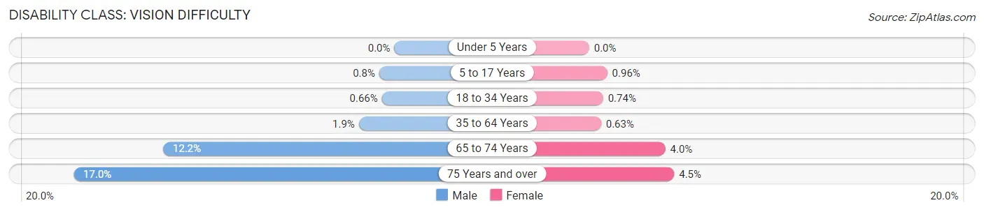 Disability in Zip Code 95833: <span>Vision Difficulty</span>