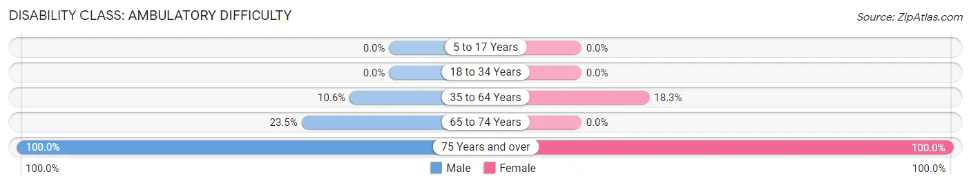 Disability in Zip Code 95837: <span>Ambulatory Difficulty</span>