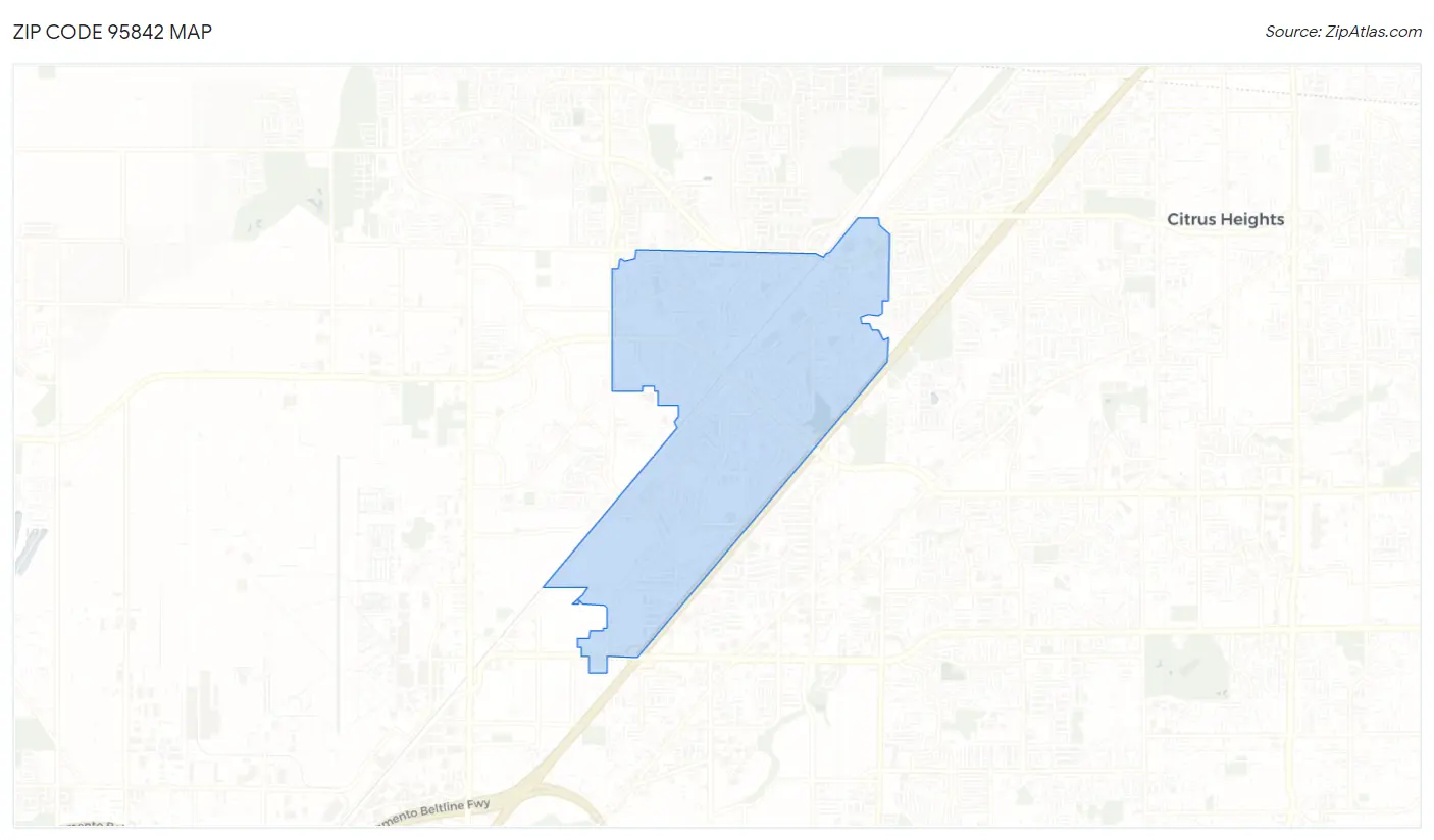 Zip Code 95842 Map