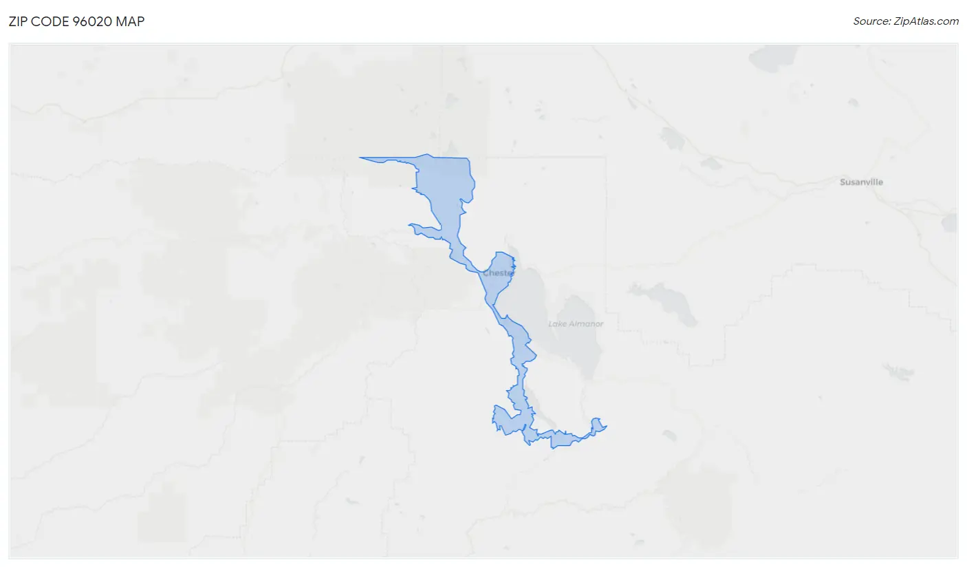 Zip Code 96020 Map