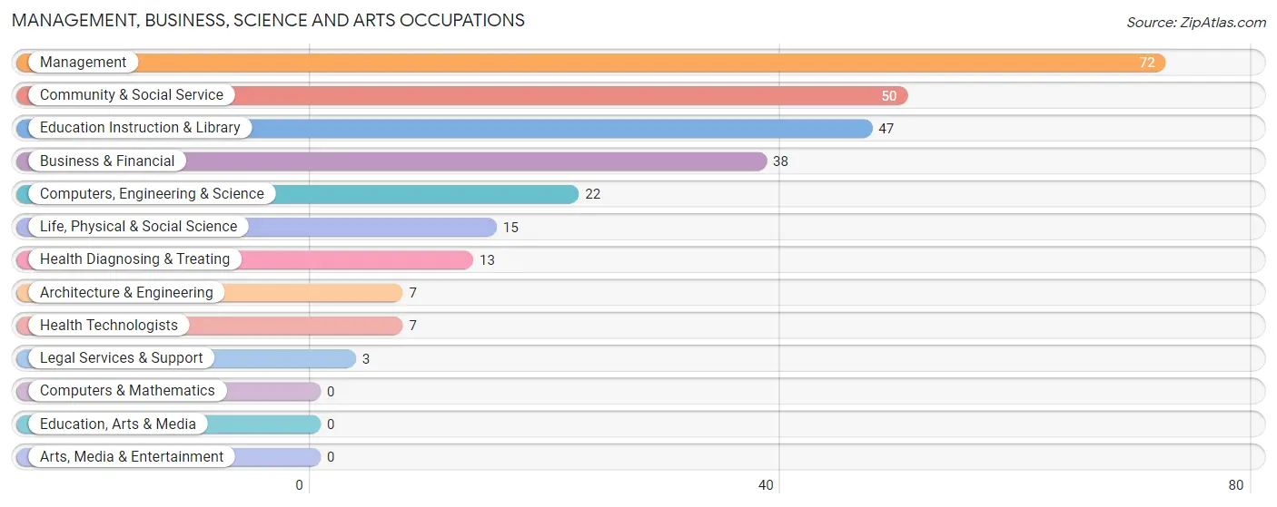 Management, Business, Science and Arts Occupations in Zip Code 96103