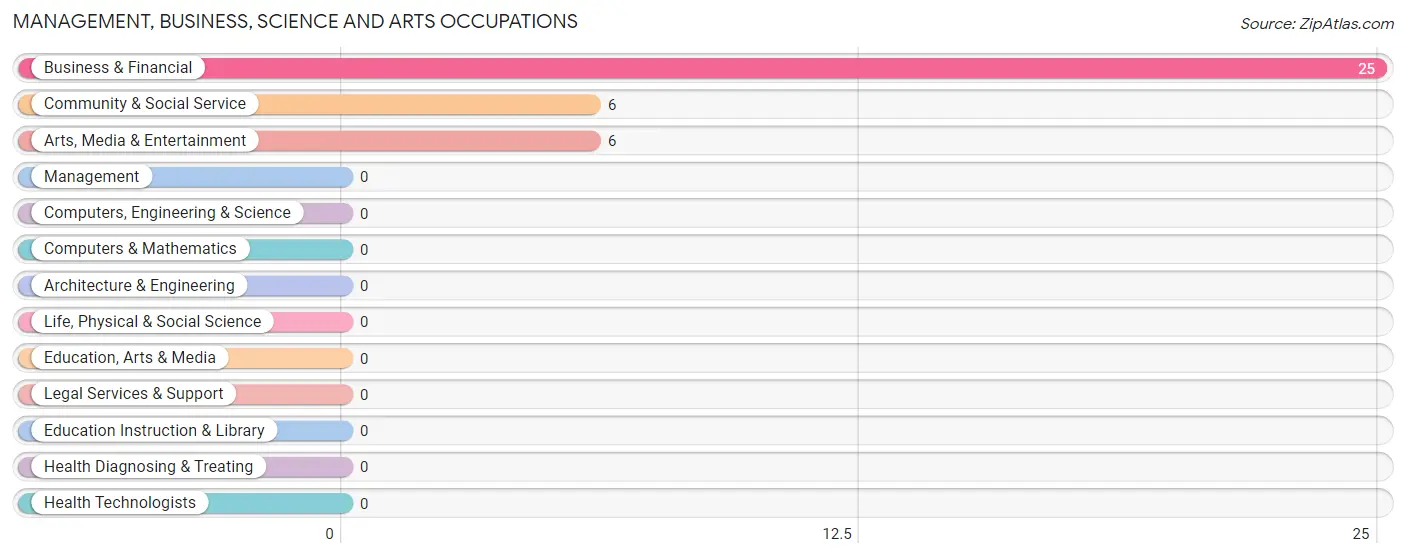 Management, Business, Science and Arts Occupations in Zip Code 96109