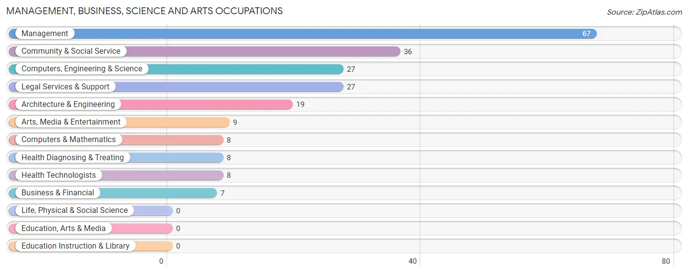 Management, Business, Science and Arts Occupations in Zip Code 96141