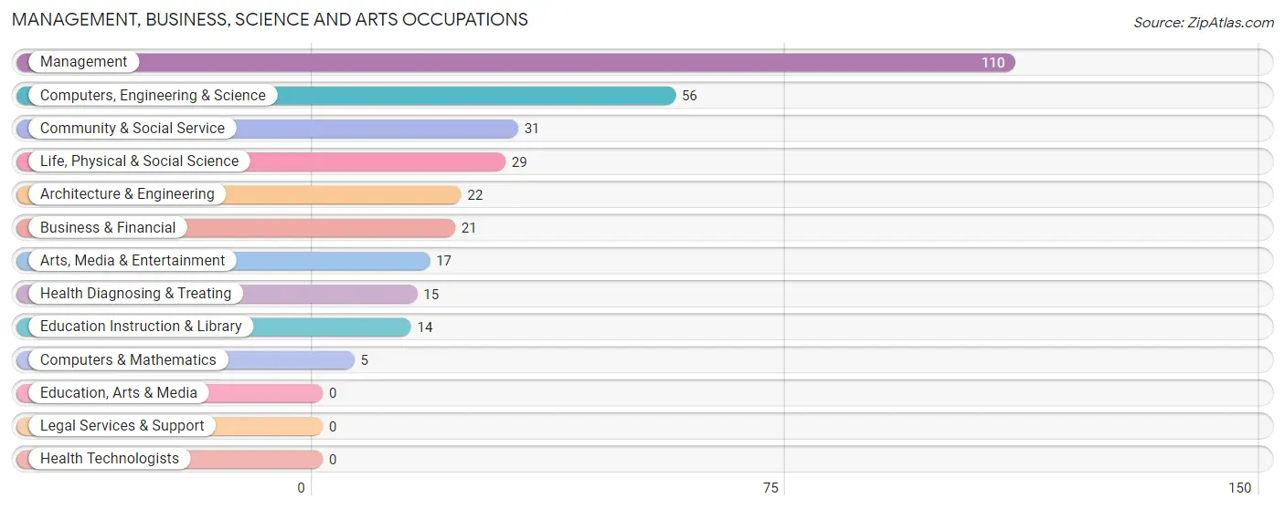 Management, Business, Science and Arts Occupations in Zip Code 96142