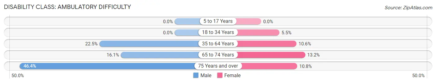 Disability in Zip Code 96729: <span>Ambulatory Difficulty</span>