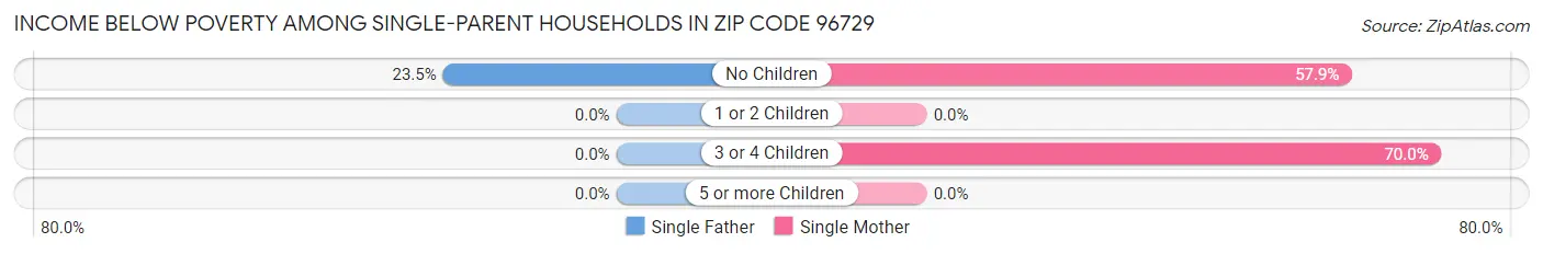 Income Below Poverty Among Single-Parent Households in Zip Code 96729