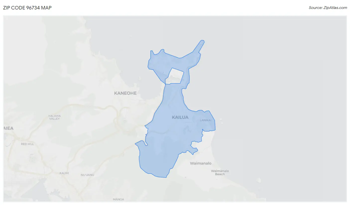 Zip Code 96734 Map