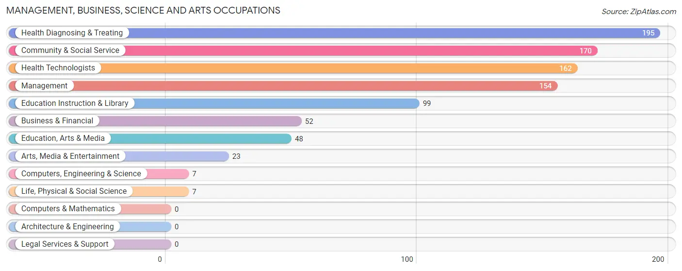 Management, Business, Science and Arts Occupations in Zip Code 96748