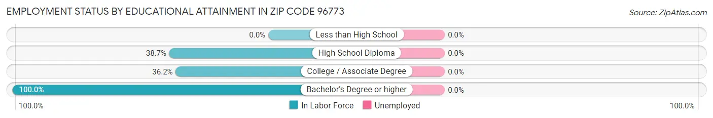 Employment Status by Educational Attainment in Zip Code 96773