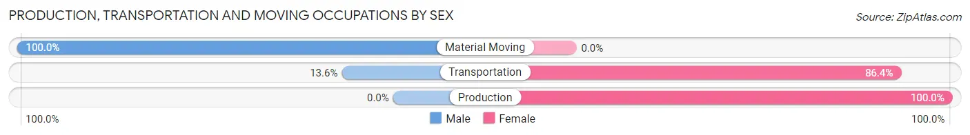 Production, Transportation and Moving Occupations by Sex in Zip Code 96785