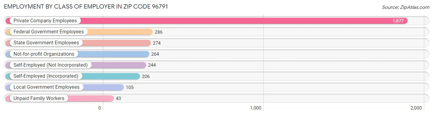 Employment by Class of Employer in Zip Code 96791