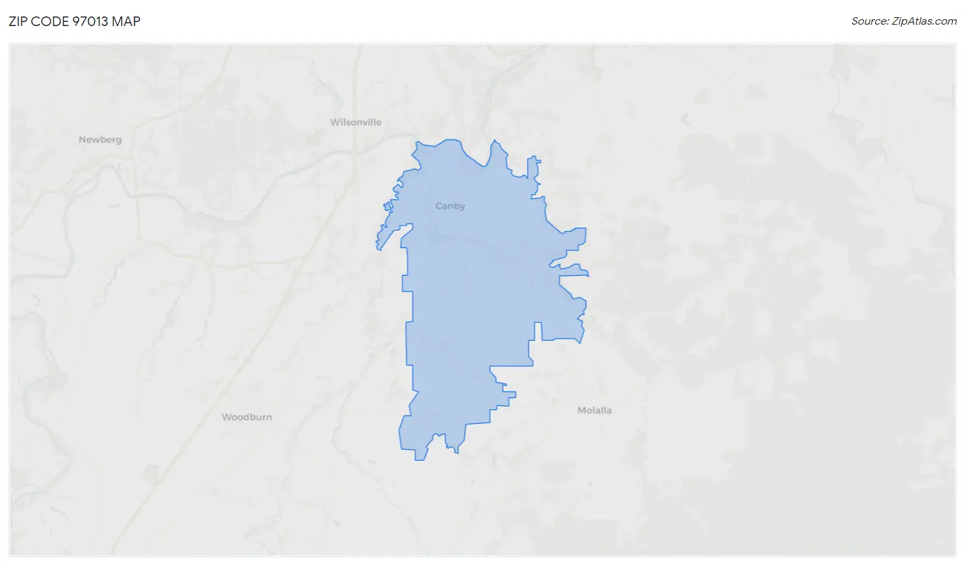 Zip Code 97013 Map