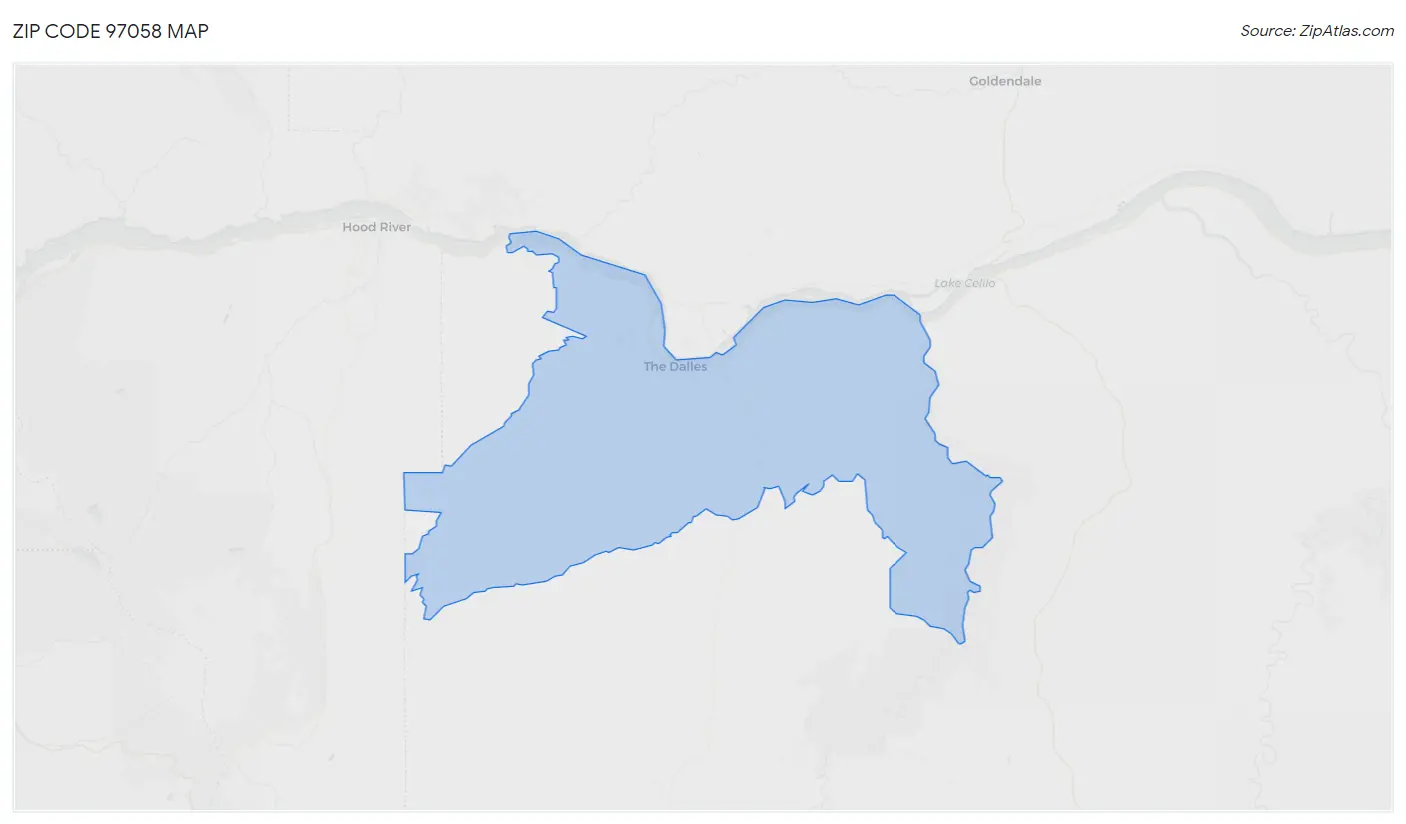 Zip Code 97058 Map