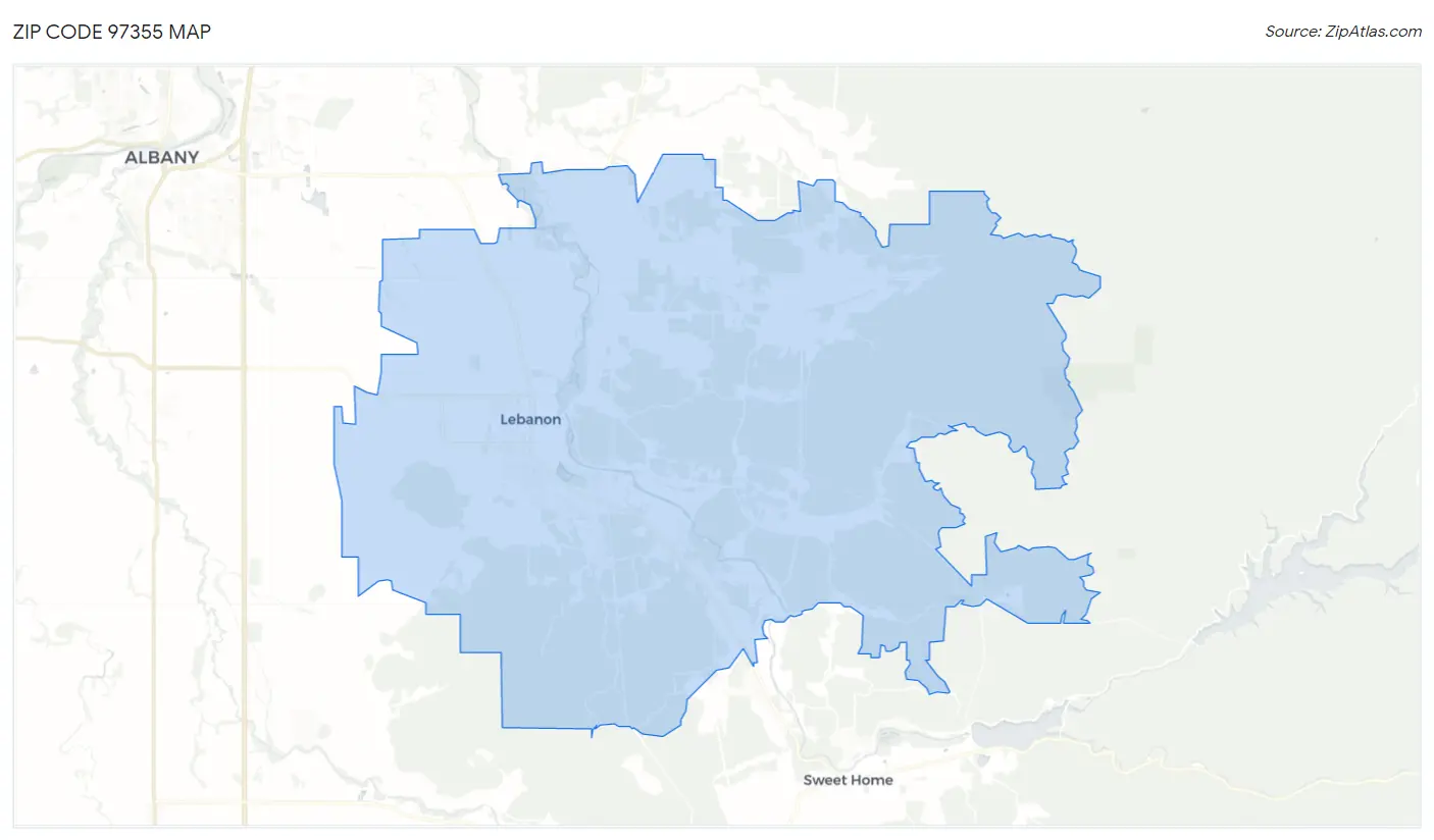 Zip Code 97355 Map