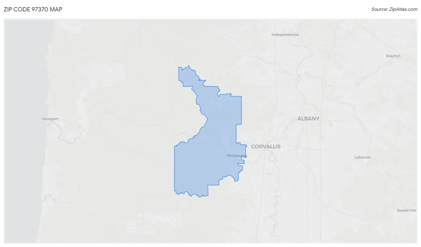 Zip Code 97370 Map