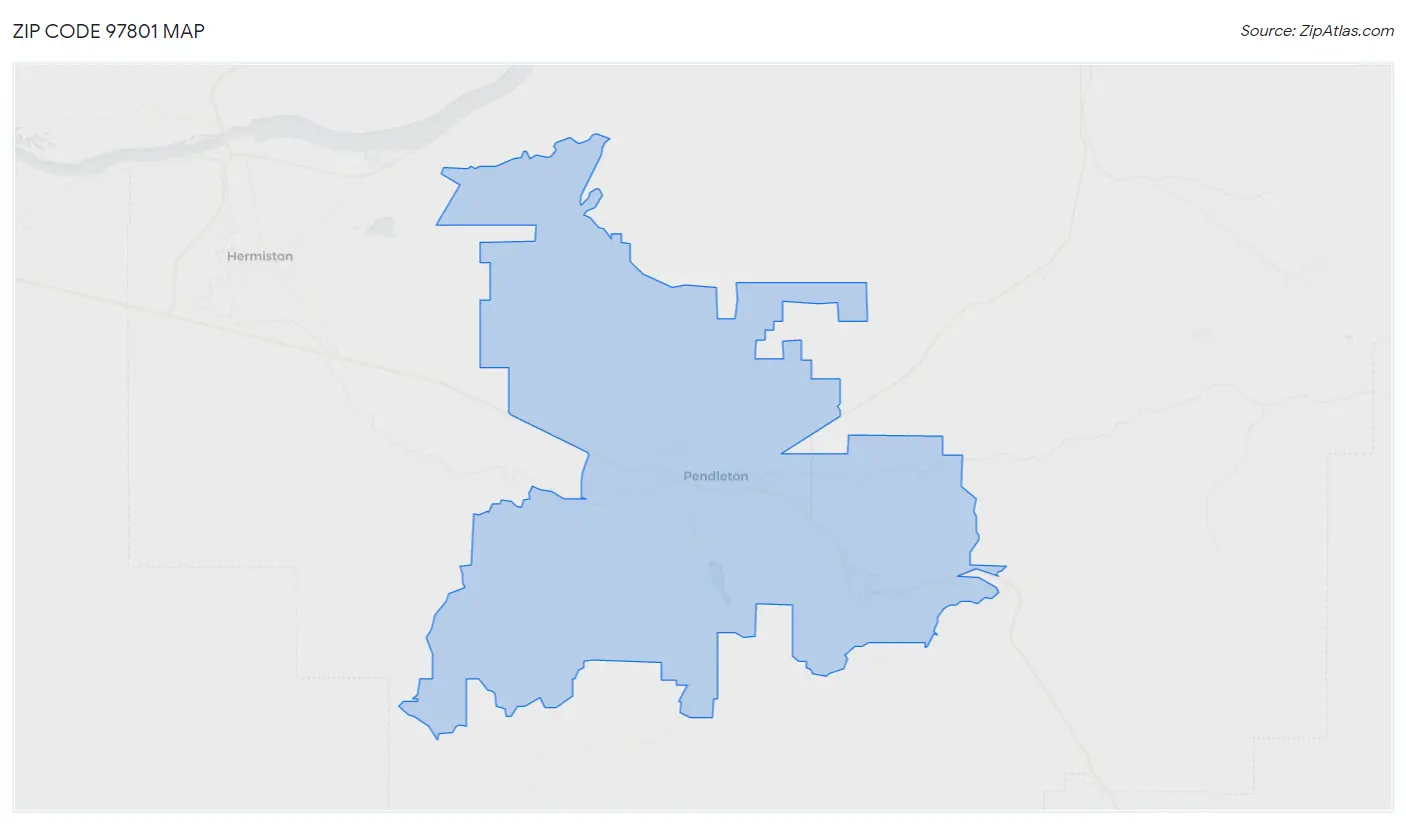 Zip Code 97801 Map