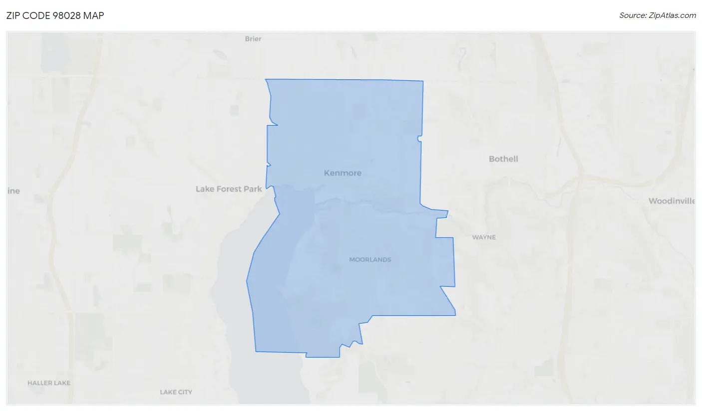 Zip Code 98028 Map