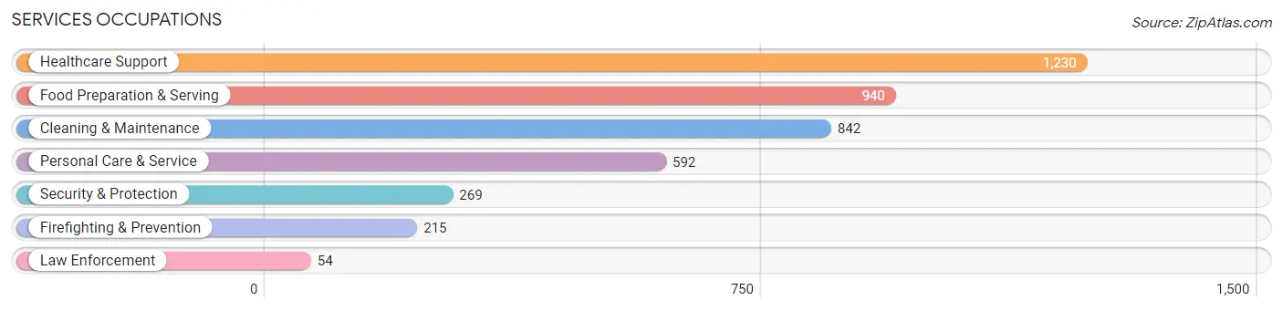 Services Occupations in Zip Code 98036