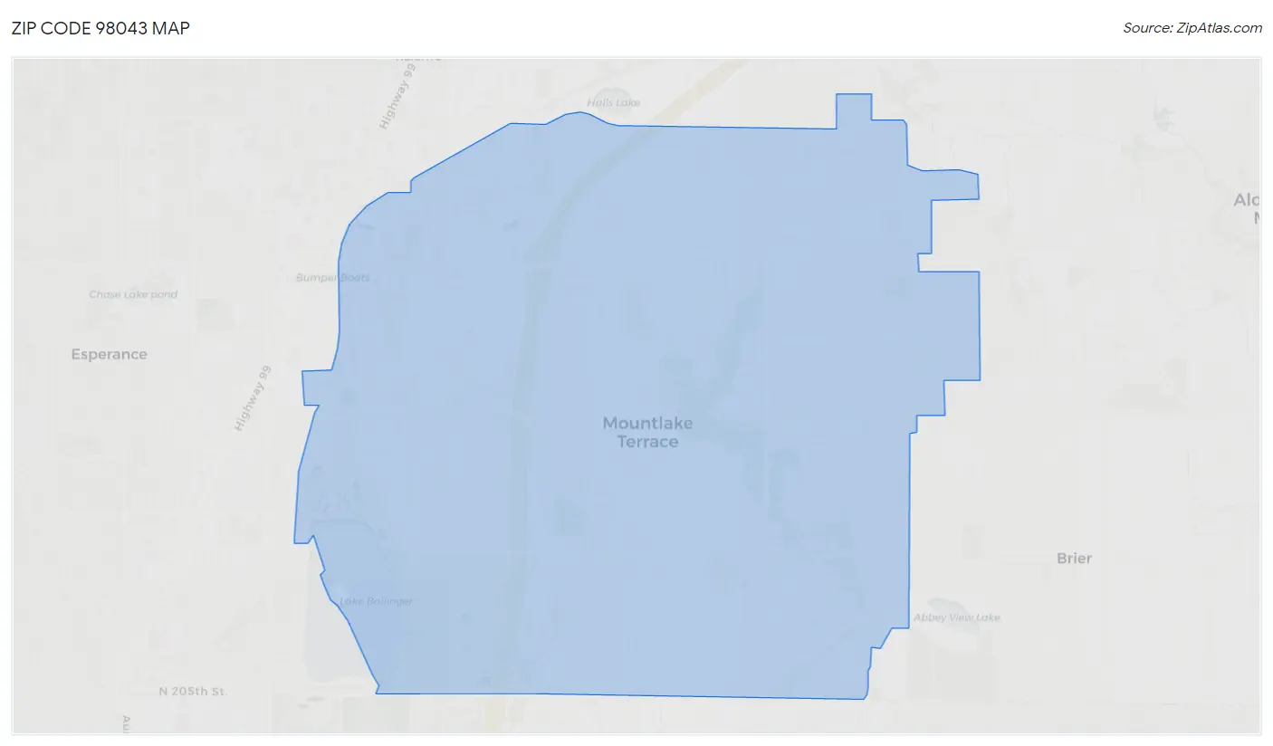 Zip Code 98043 Map