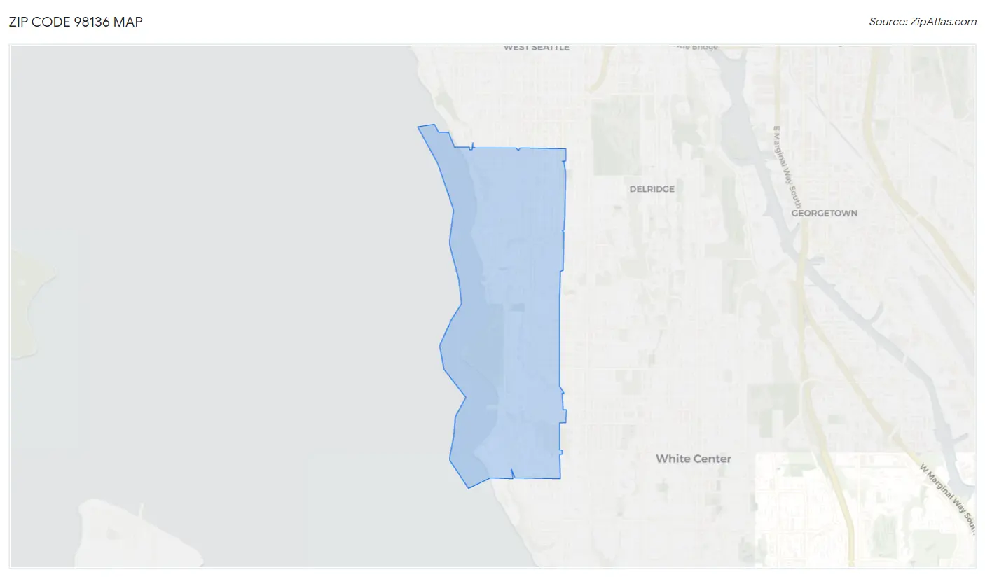 Zip Code 98136 Map