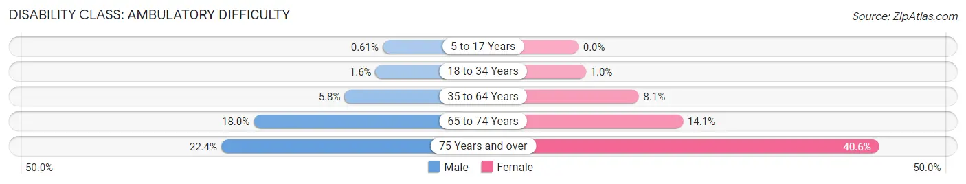 Disability in Zip Code 98198: <span>Ambulatory Difficulty</span>