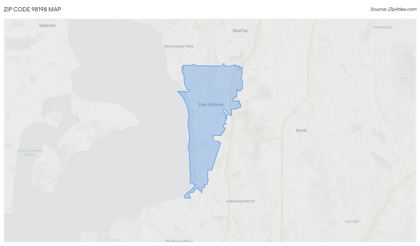 Zip Code 98198 Map