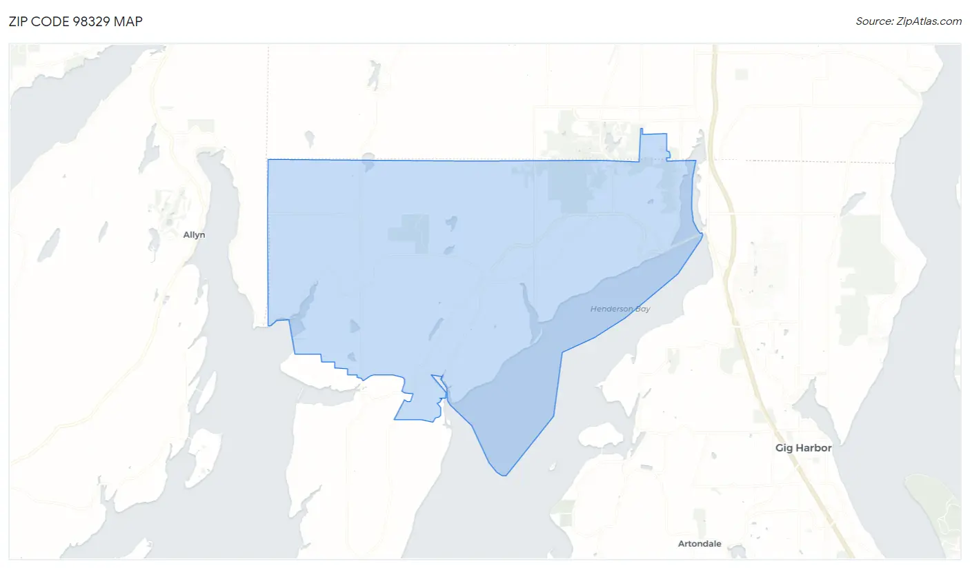 Zip Code 98329 Map