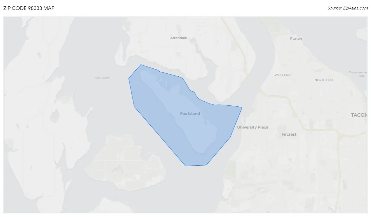 Zip Code 98333 Map