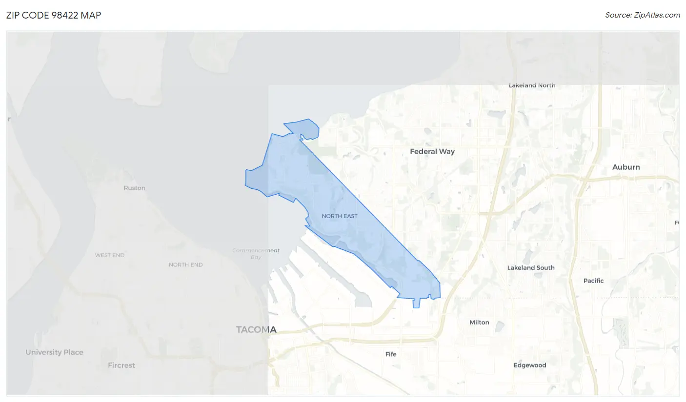 Zip Code 98422 Map