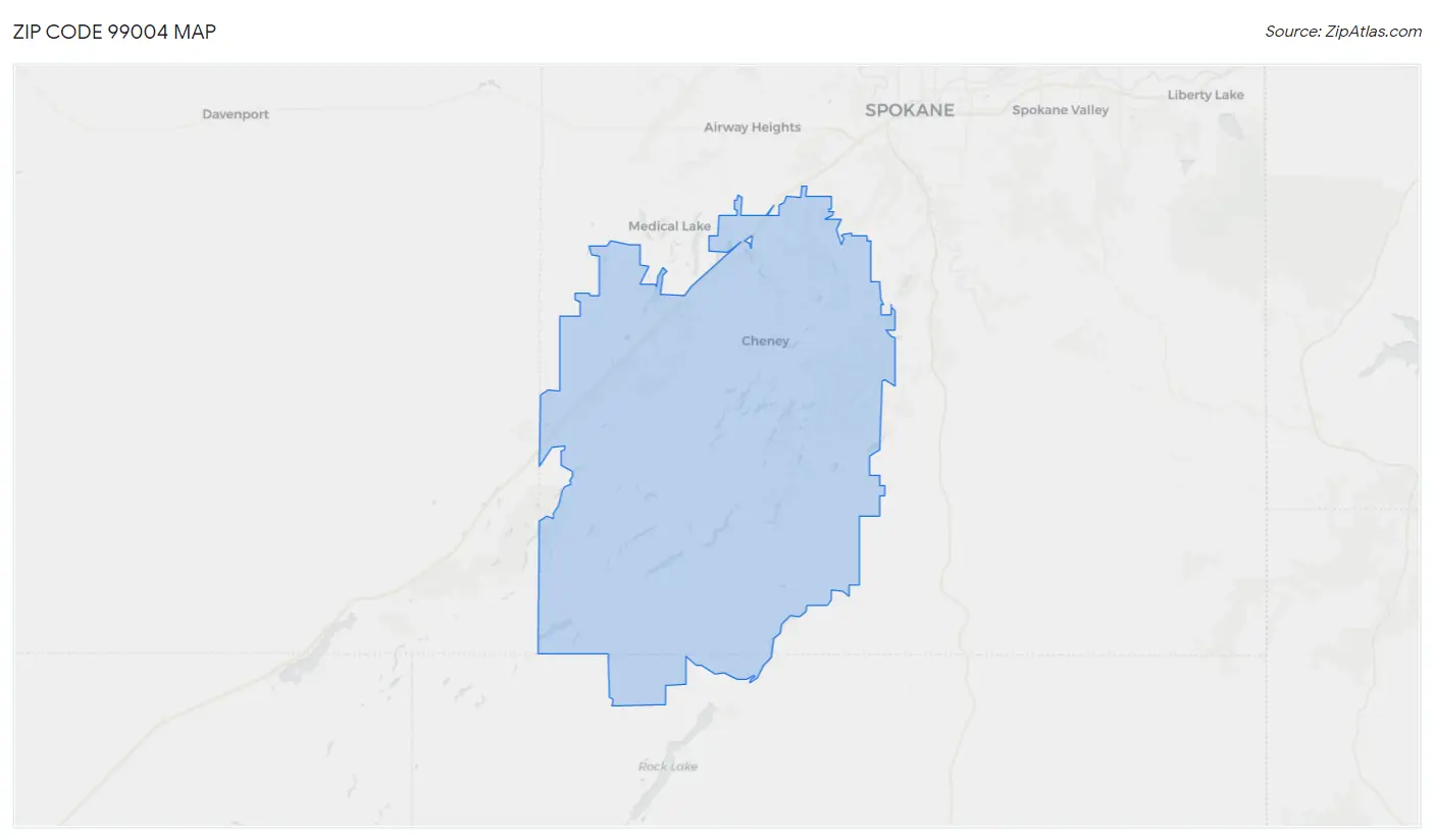 Zip Code 99004 Map