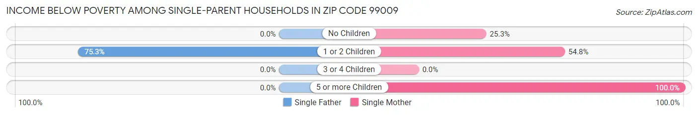 Income Below Poverty Among Single-Parent Households in Zip Code 99009