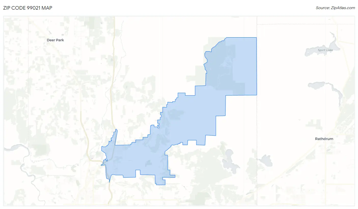 Zip Code 99021 Map