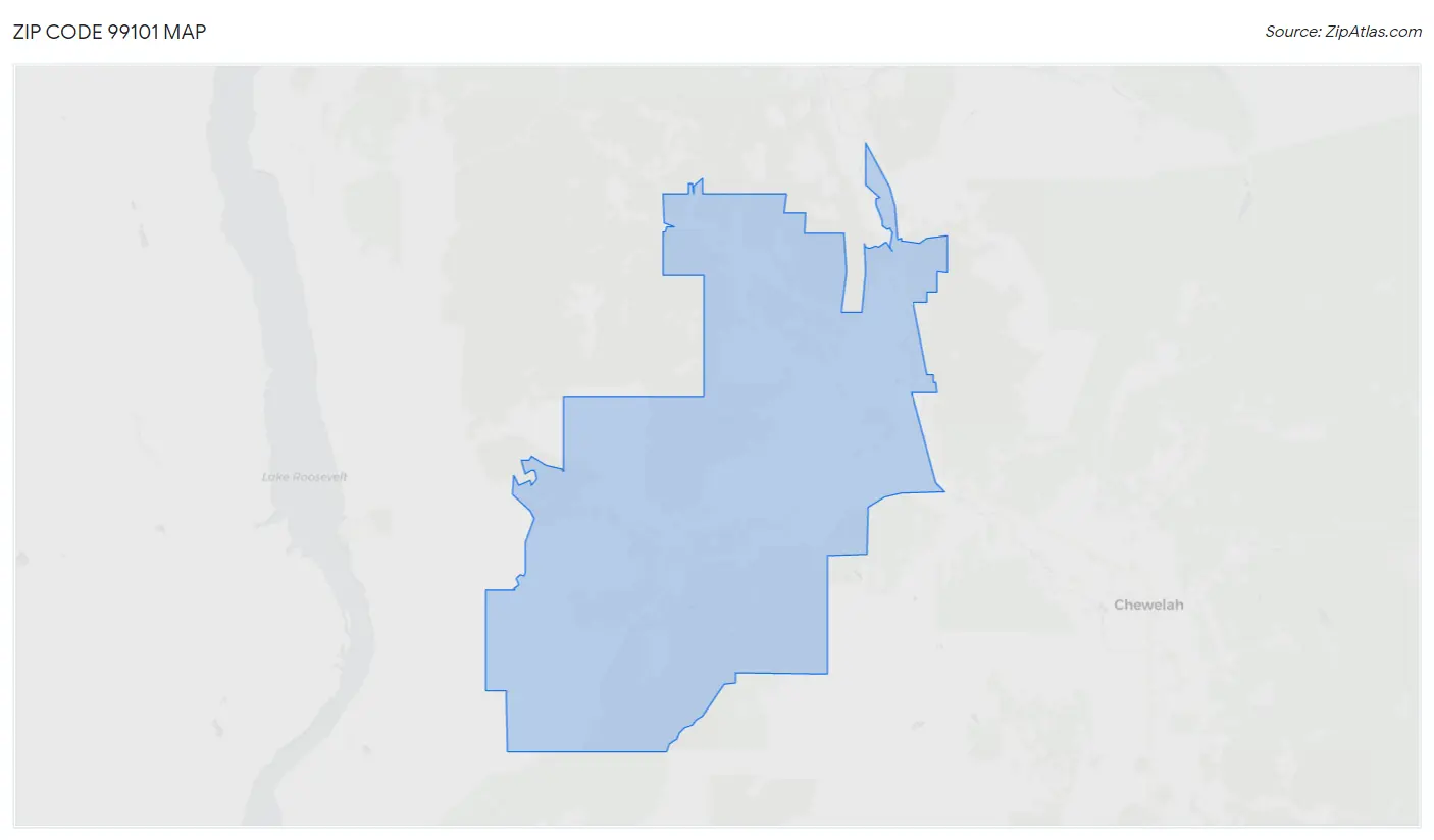 Zip Code 99101 Map