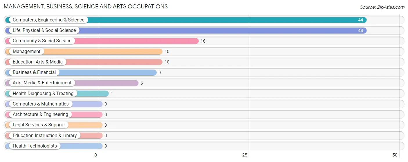 Management, Business, Science and Arts Occupations in Zip Code 99140