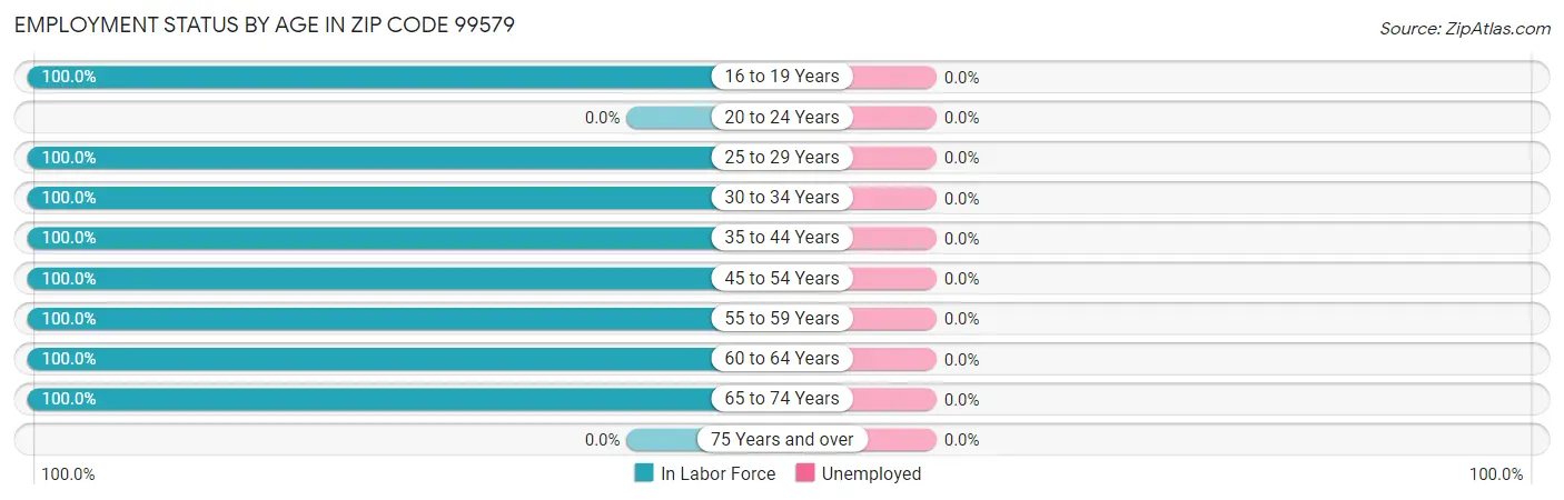 Employment Status by Age in Zip Code 99579