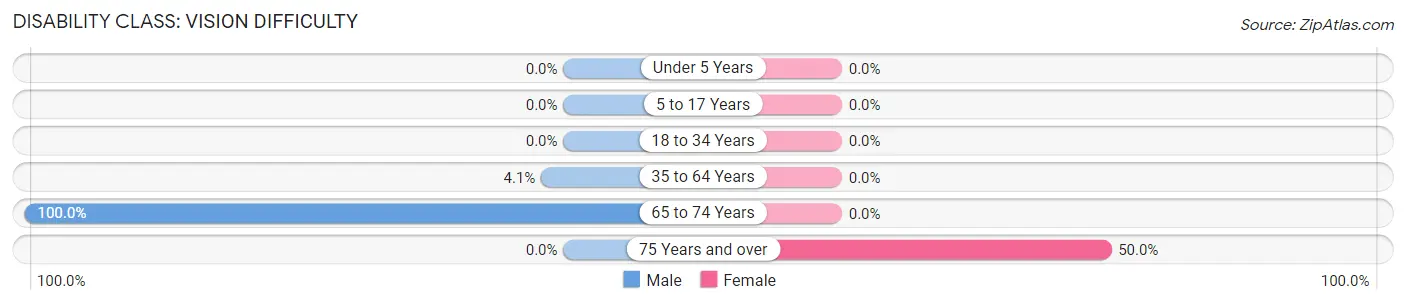 Disability in Zip Code 99609: <span>Vision Difficulty</span>