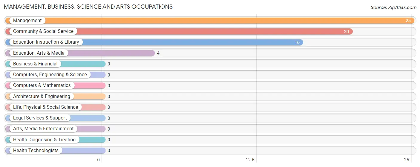 Management, Business, Science and Arts Occupations in Zip Code 99750