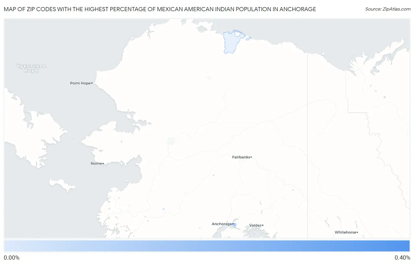 Zip Codes with the Highest Percentage of Mexican American Indian Population in Anchorage Map